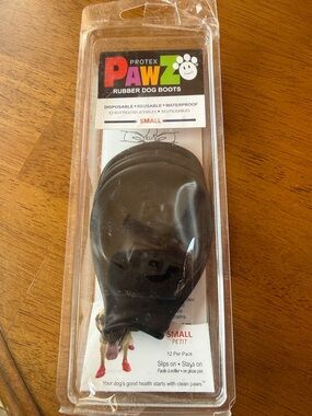 PAWZ Black Rubber Dog Boots Small - Pack
